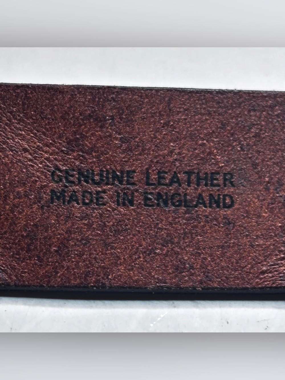 Vintage Abercrombie & Fitch Brown Leather Belt  Rustic Western Floral England - Picture 6 of 11